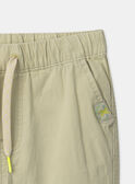 Pantalon vert amande jambes ajustables Garçon NAPAULAGE / 25H3PGJ1PANG601
