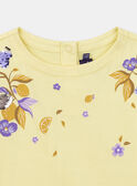 T-shirt jaune fleuri KOUETTE / 24E2PFD1TMCB104