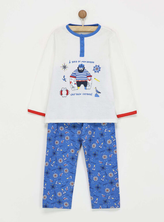 Pyjama blanc et bleu REMARAGE / 19E5PG76PYJ001