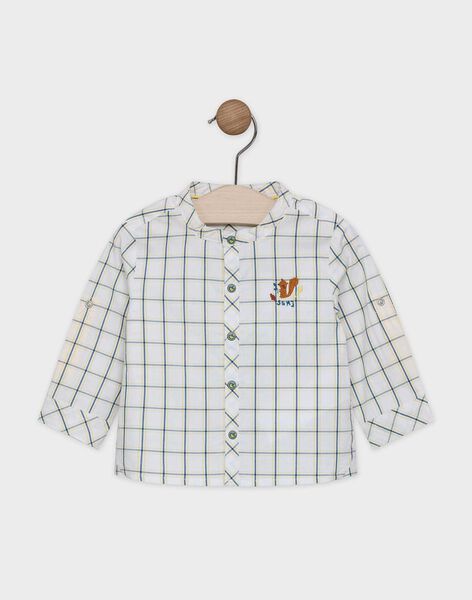 Chemise A Carreaux Bebe Garcon Fond Ecru Et Carreaux Bleu Canard Et Jaune Achat En Ligne Chemise T Shirt Et Polo Sergentmajor