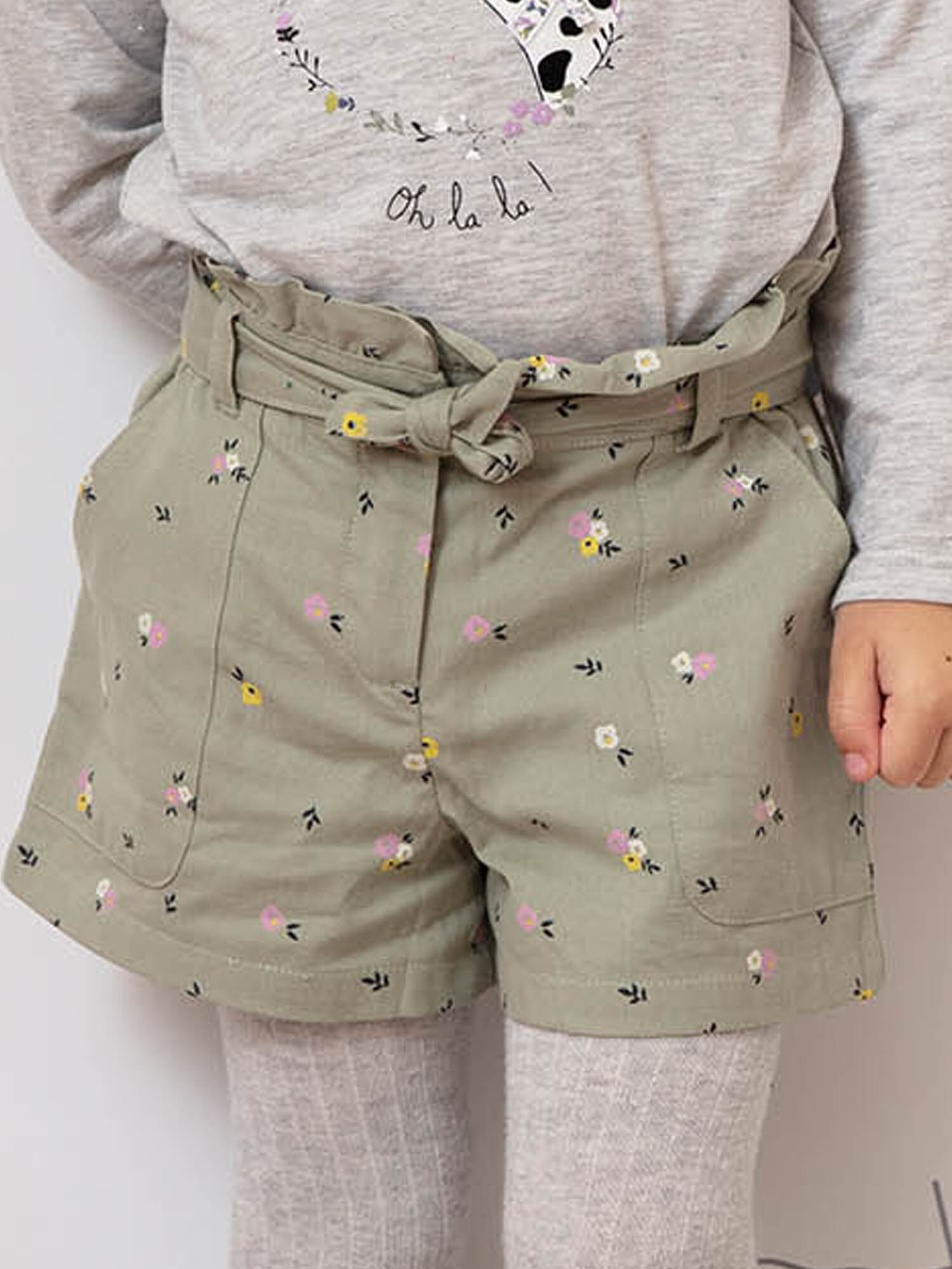 Short kaki sale fille