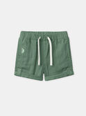 Short vert sapin jambes ajustable Bébé Garçon NABERNARD / 25H1BGJ1BERG625
