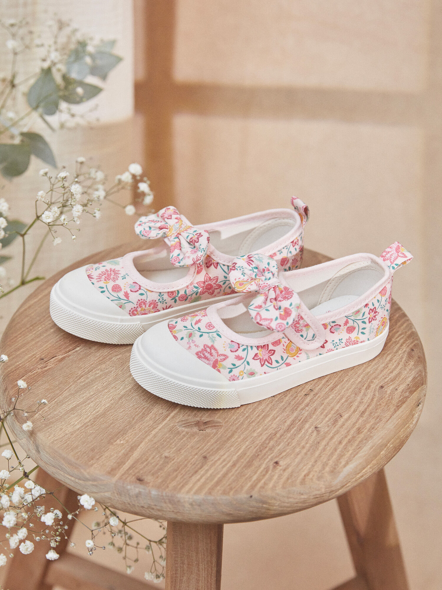 Baskets ouvertes imprime fleuri Fille Sergent Major