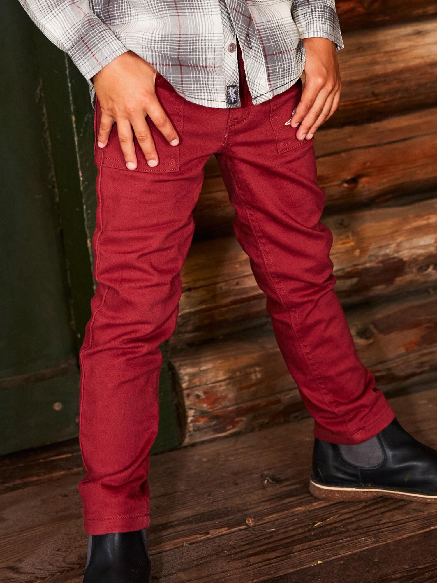 Pantalon bordeaux outlet garcon
