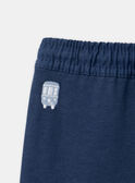 Pantalon confort bleu marine à poches effet cargo LADAMIEN / 24H1BGJ1PANC230