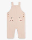 Salopette en velours côtélé beige-rosé DAKLELIA / 22H1BFR1SAL801