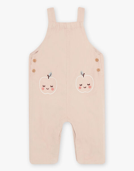 Salopette en velours côtélé beige-rosé DAKLELIA / 22H1BFR1SAL801