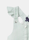 Robe salopette à rayures vertes en denim Fille NARAYETTE / 25H2PFJ1CHS002