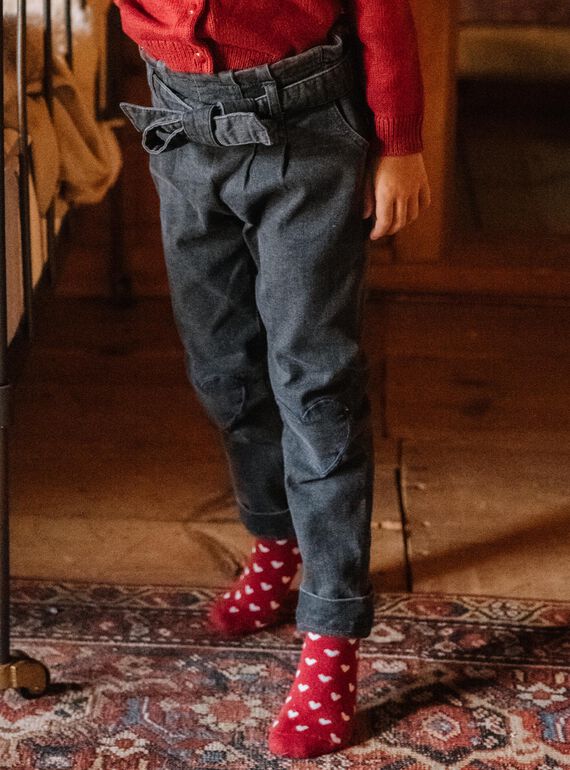 Jean gris à motifs coeurs DRIPAETTE / 22H2PFX1JEAK004