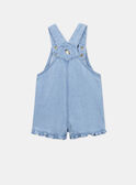 Salopette courte en denim avec broderies KALUDIVINE / 24E1BFD1SALP272