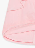 Robe en popeline rose à broderies coquillages et bloomer bébé fille CASOLEIL / 22E1BFN1ROBD315