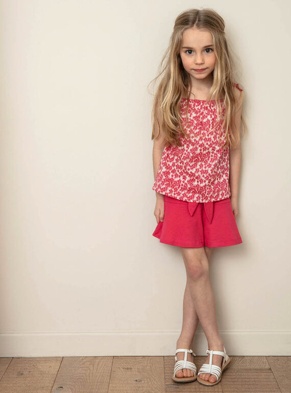 Jupe fuchsia enfant fille ZLUCETTE1 / 21E2PFL1JUP304