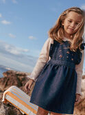 Robe en jean à motifs brodés enfant fille CARLETTE / 22E2PF71CHSP274