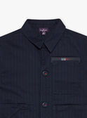 Veste bleu marine à rayures ton sur ton FOPAGE / 23E3PGC1VES070