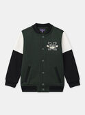 Teddy vert foncé avec patch "MJ" Garçon NICOLAGE / 25H3PGL1GILG633