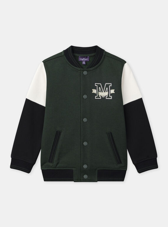 Teddy vert foncé avec patch "MJ" Garçon NICOLAGE / 25H3PGL1GILG633