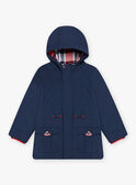 Imperméable bleu nuit 3-en-1 enfant garçon CAPOLINAGE / 22E3PGG2IMP713