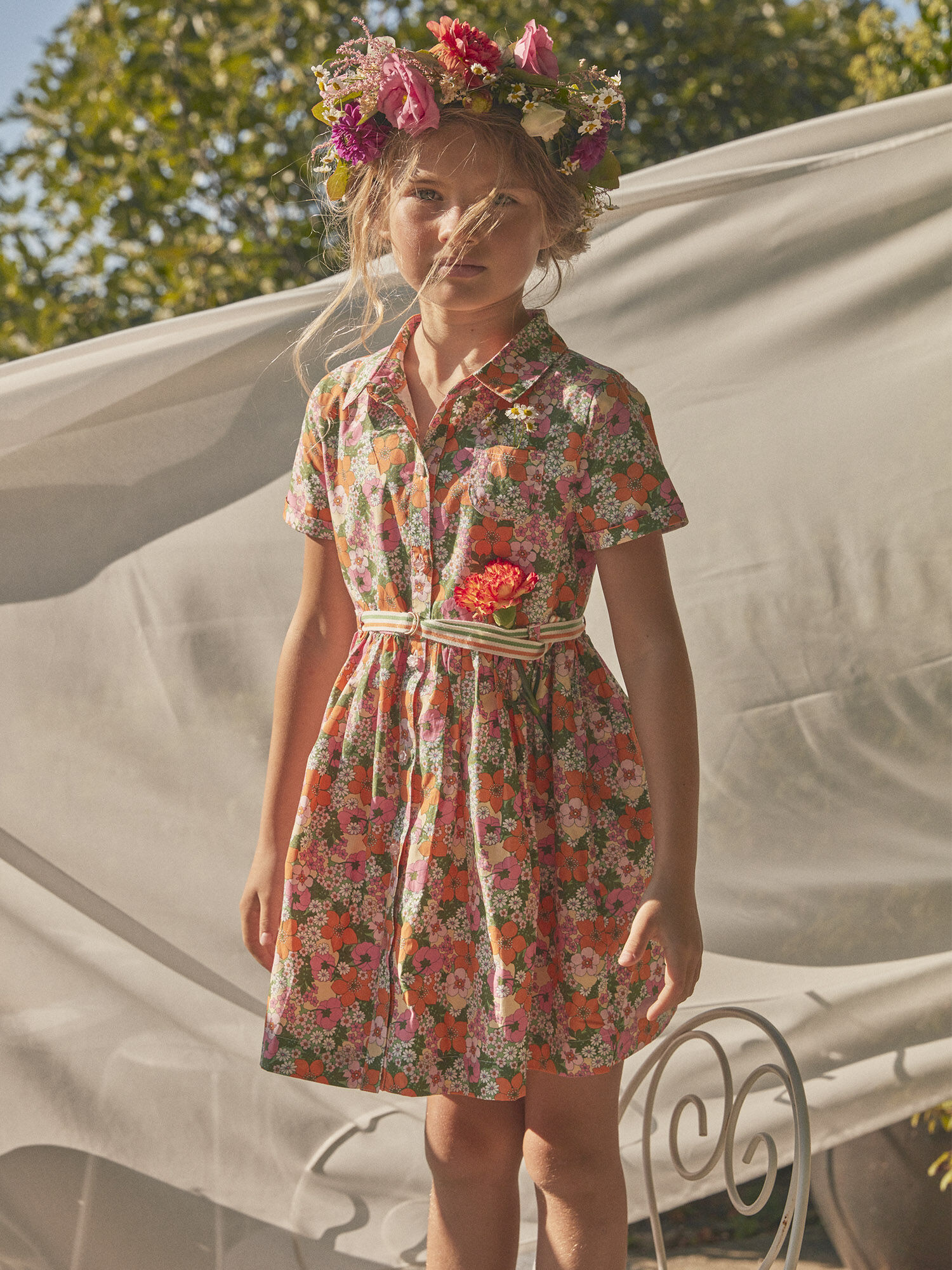 Robe fleurs vintage Fille Sergent Major