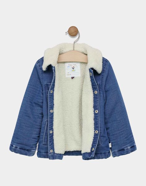 Veste Effet Denim Bebe Garcon Double En Fourrure Synthetique