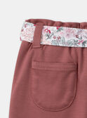 Pantalon avec ceinture fleuri LANINI / 24H1BFQ1PAN709