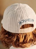 Casquette à rayures beige et bleu FRECASAGE / 23E4PGI2CHA000
