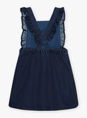 Robe en jean à motifs brodés enfant fille CARLETTE / 22E2PF71CHSP274