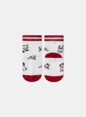Chaussettes écrues jacquards animaux MAJEREM / 25E4BGJ1SOQ001