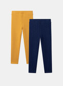 Lot de 2 leggings  jaune et marine LITABLETTE 2 / 24H2PFB2LG070