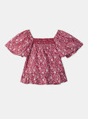 Blouse à smock fleurie manches ballons MODOLETTE / 25E2PFJ1CHEF506