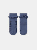 Chaussettes bleu foncé avec fleurs et volants Bébé Fille NAJENIFER / 25H4BFQ2SOQ205