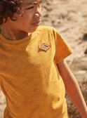 T-shirt jaune moutarde à imprimé désert FLITIAGE / 23E3PGP3TMCB106