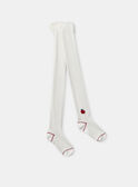 Collant blanc à motif pomme Fille NOCOLETTE / 25H4PFP1COL001