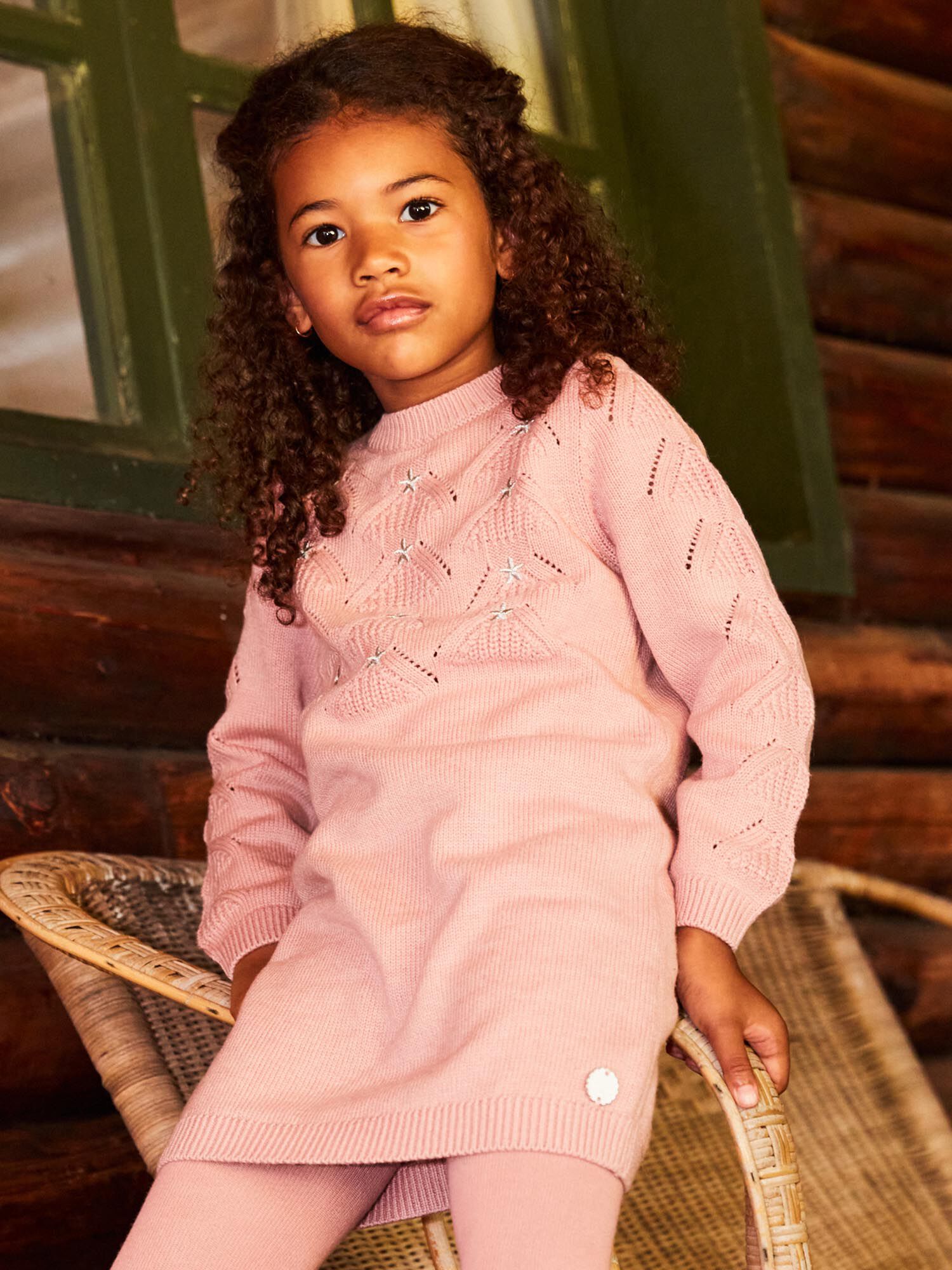 Robe pull en maille fantaisie