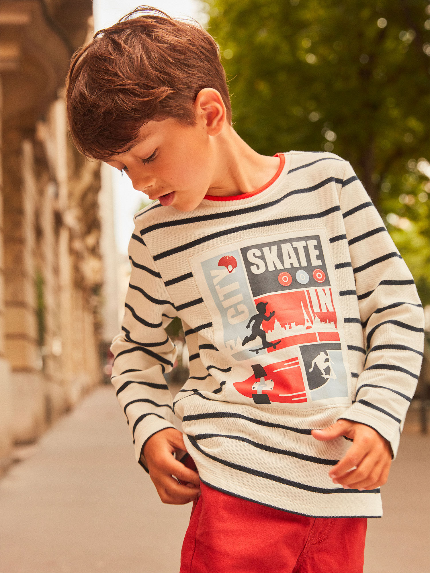 Tee shirt mariniere garcon sales