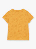 T-shirt jaune moutarde à imprimé désert FLITIAGE / 23E3PGP3TMCB106