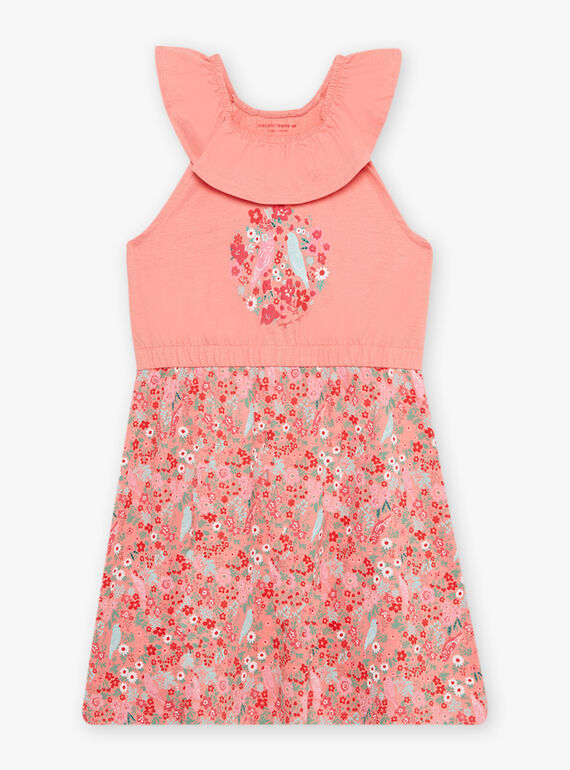 Chemise de nuit pêche imprimé fleuri fantaisie enfant fille CHOUJIETTE / 22E5PF51CHN413