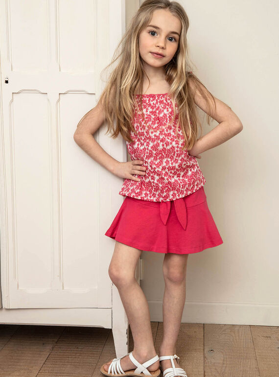 Jupe fuchsia enfant fille ZLUCETTE1 / 21E2PFL1JUP304