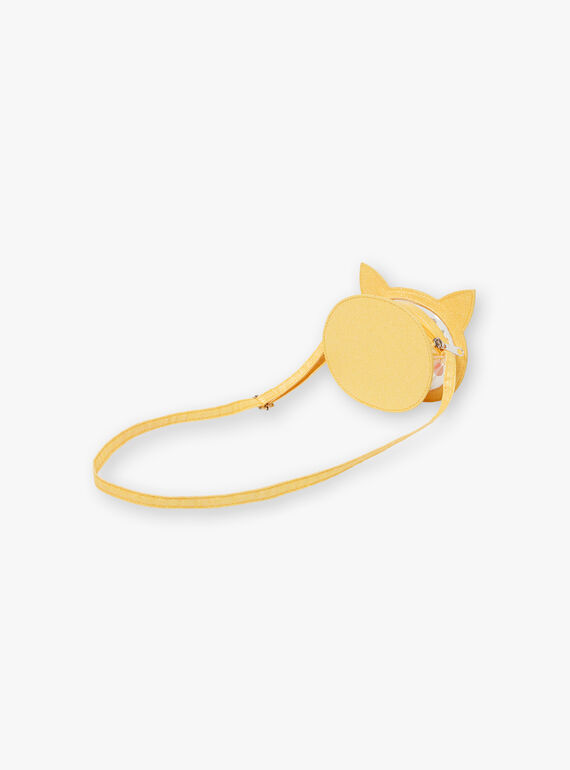 Sac bandoulière jaune animation tête de chat ZITRONETTE / 21E4PFO1BESB104