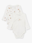 2 bodies de naissance écrus en coton LOPE / 24H0NM11BOD001
