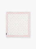 Foulard écru à carreaux fruits et fleurs FEFOLETTE / 23E4PFB1ECH001