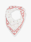 Foulard écru à carreaux fruits et fleurs FEFOLETTE / 23E4PFB1ECH001