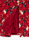 Robe rouge à imprimé fleuri en velours côtelé GAOLLY / 23H1BFQ1ROBF506