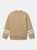 Veste Teddy matelassée marron à broderies de forme "V" Garçon NELASSAGE / 25H3PGK1GILA014