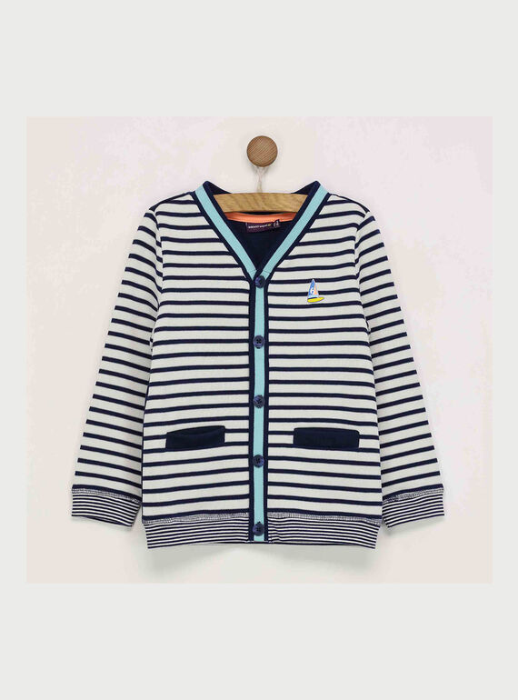 Gilet blanc rayé REMAREAGE / 19E3PGD1GIL001