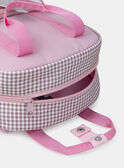 Sac à dos rose avec poche avant en tête de licorne paillettés Fille NICORNETTE / 25H4PFS1BES303
