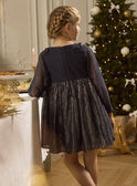 Robe marine à sequins dorés LEIPAIETTE / 24H2PFT3ROBC243