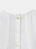 Blouse écru à broderie fleurs et manches longues Bébé Fille NACELIA / 25H1BFK1CHE001