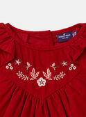 Blouse  brodée en velours côtelé LALETTE / 24H2PFR1CHEF505