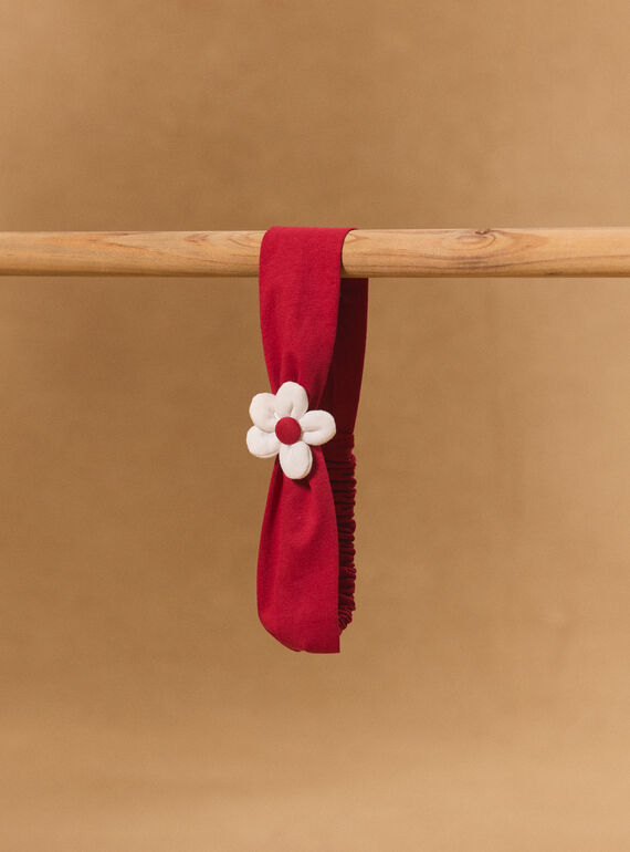 Bandeau rouge avec fleur 3D  MALOLA / 25E4BFJ1BAN001