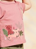 T-shirt rose vintage avec animaux FAGABRIEL / 23E1BGD2TMCD332
